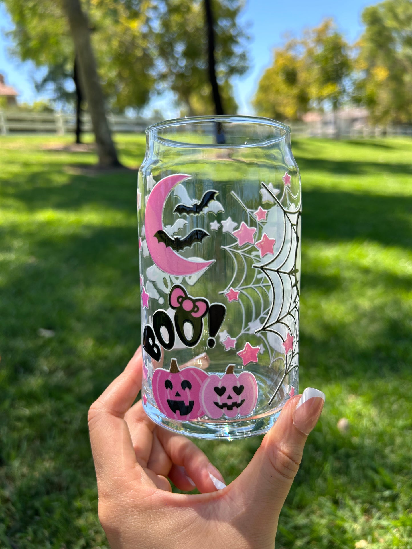 SKELETON KITTY GLASS CUP
