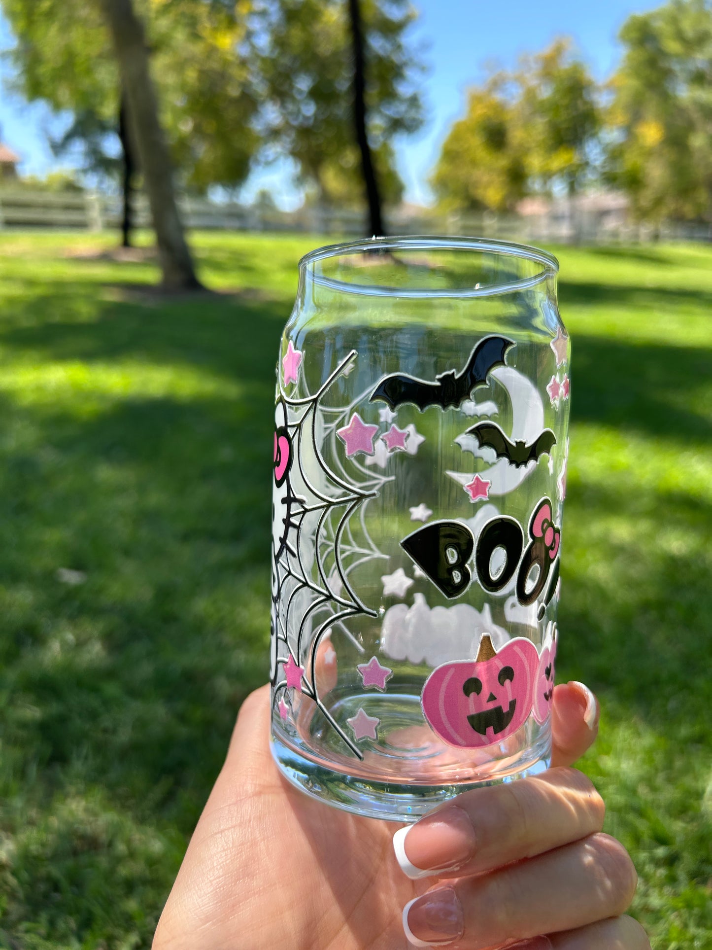SKELETON KITTY GLASS CUP