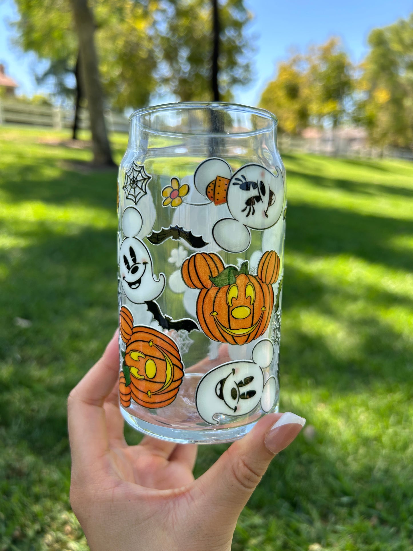 PUMPKIN BOO GLASS CUP