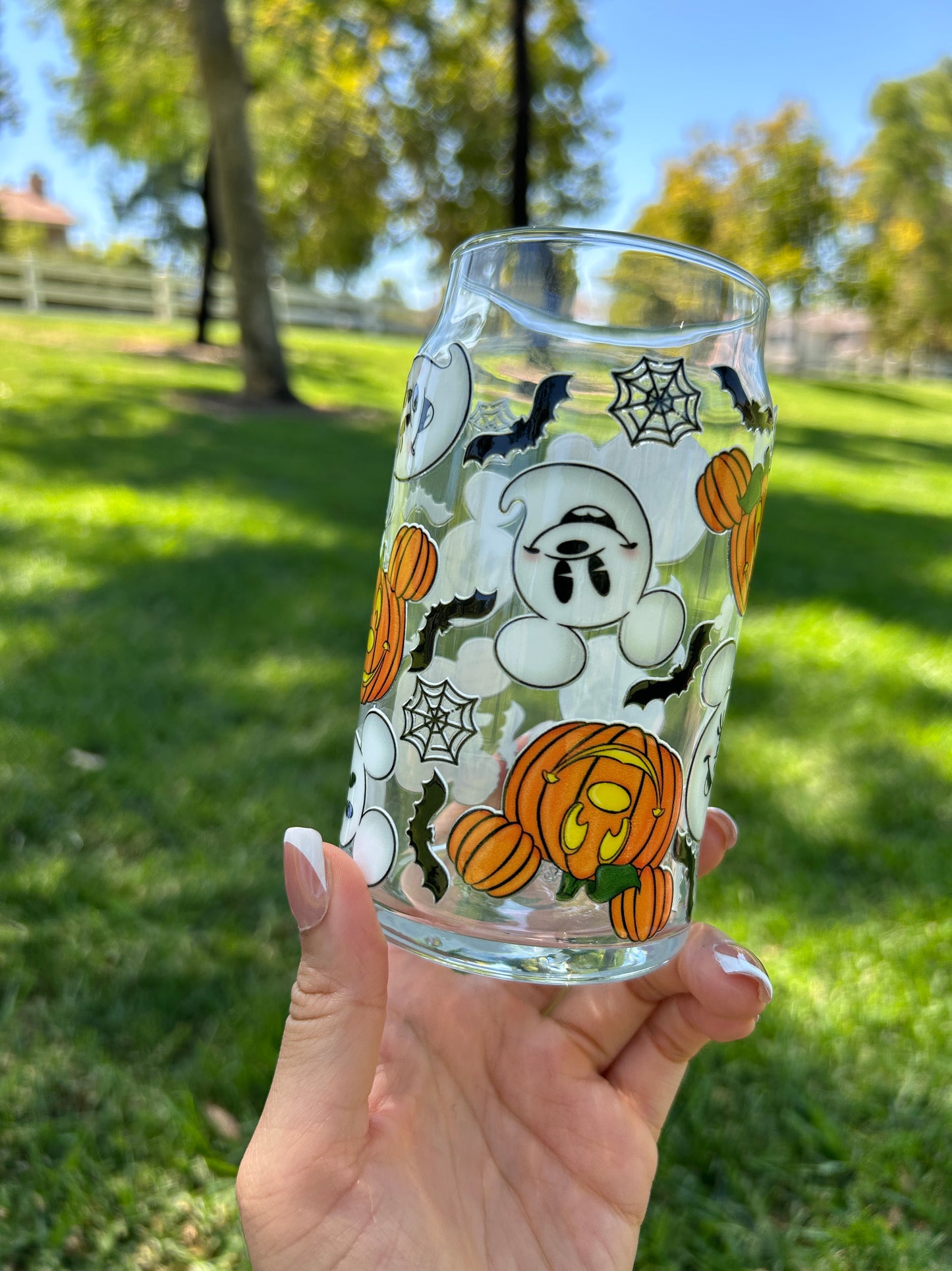 PUMPKIN BOO GLASS CUP