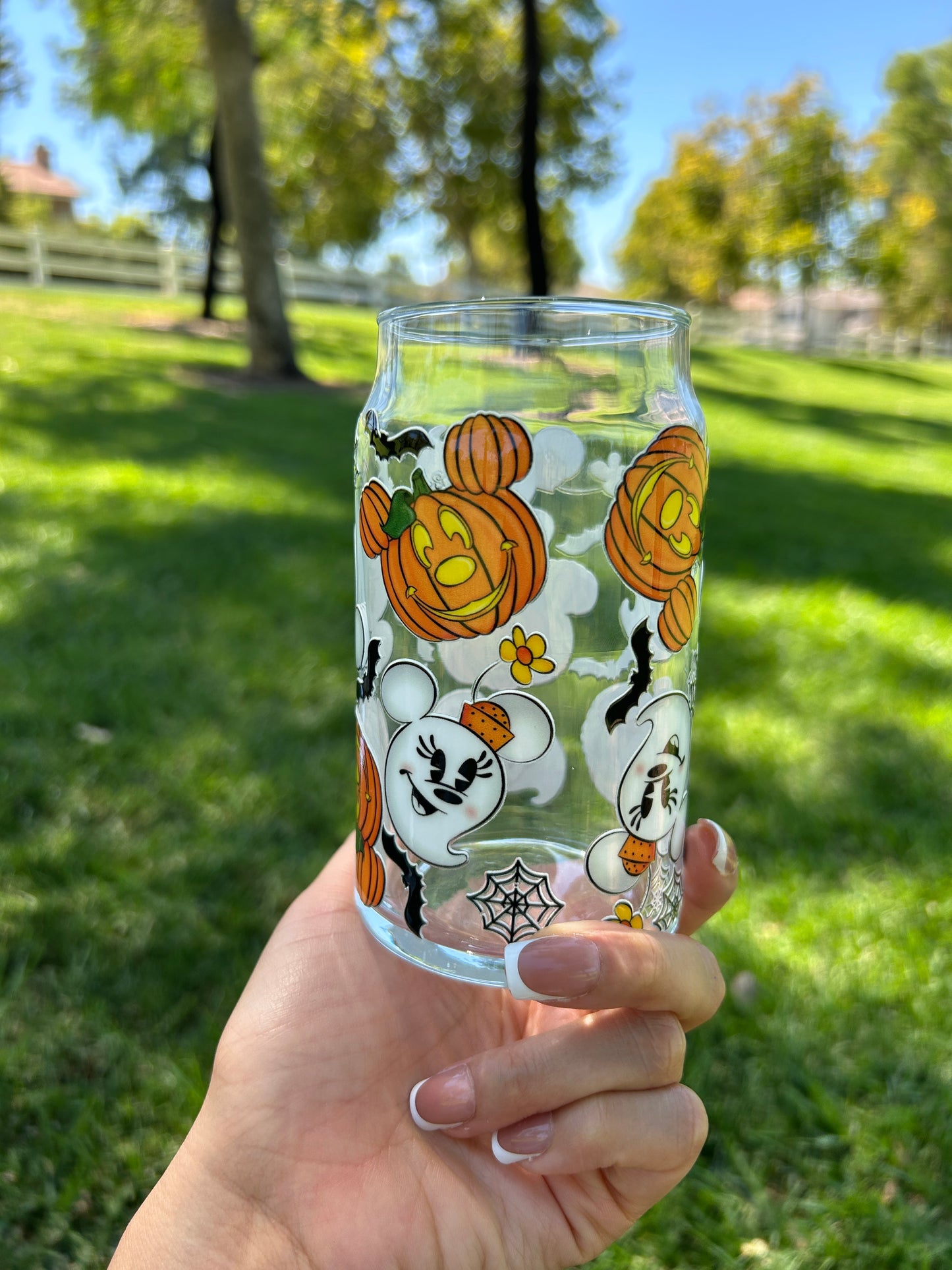 PUMPKIN BOO GLASS CUP